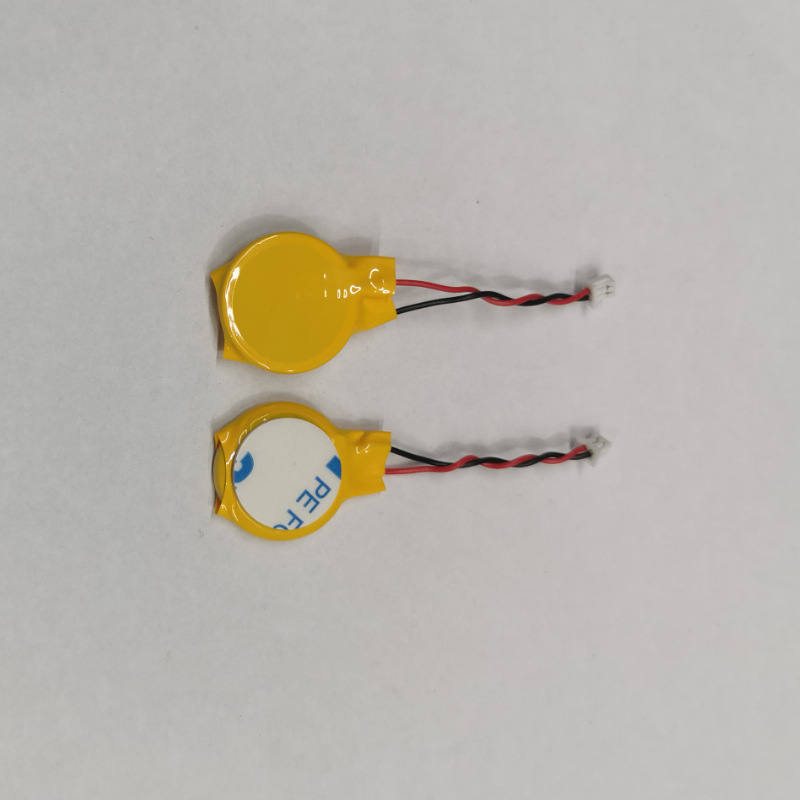 带线充电纽扣电池 LIR2032可充电 3.6v电池 循环充电纽扣电池