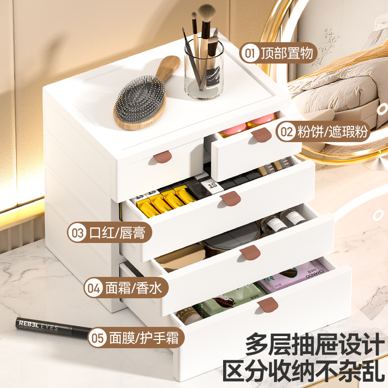 Gabinete de almacenamiento cajón plástico gabinete de almacenamiento doméstico dormitorio escritorio multi-capa organización papelería cosméticos almacenamiento rack gabinete