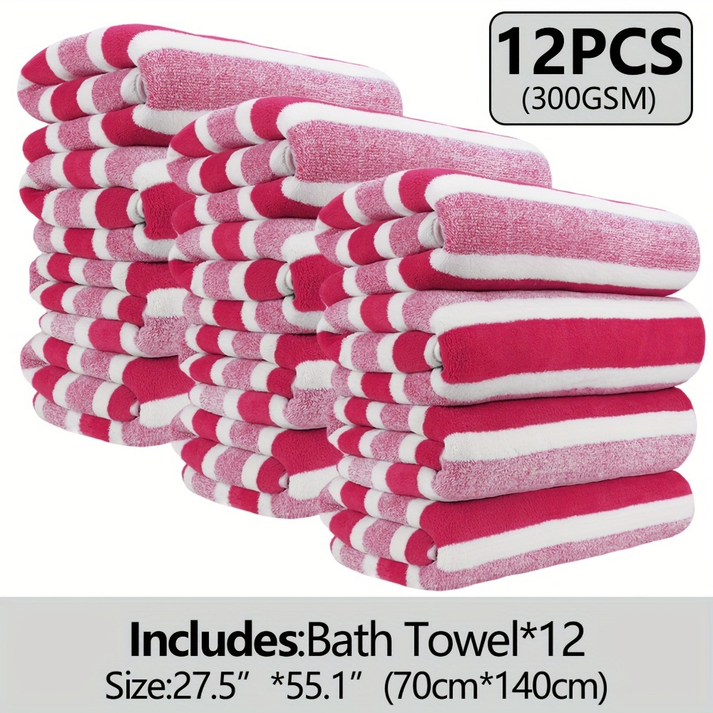 thumbnail image 1 of 12pcs/ 8pcs/ 4pcs Bath Sheet Extra Large Coral Fleece Bath, 1 of 4