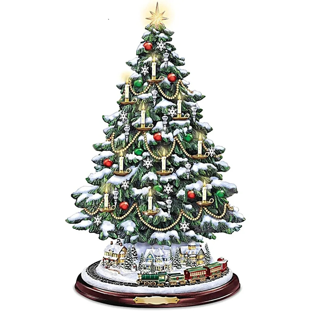 Transfronterizo nuevo creativo árbol de Navidad Santa Claus acrílico colgante artesanía coche colgante decoraciones para el hogar