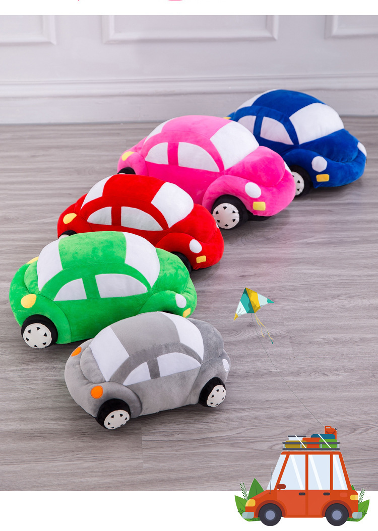 Simulation Cartoon Car Plush Toy Pillow Children's Birthday Gift Doll Sofa Ornaments Gift Doll Batch