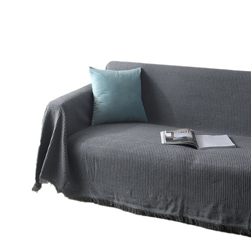 Minimalist modern sofa bed influencer sofa cover full cover dustproof fabric no armrest sofa cover anti-slip pad cover universal