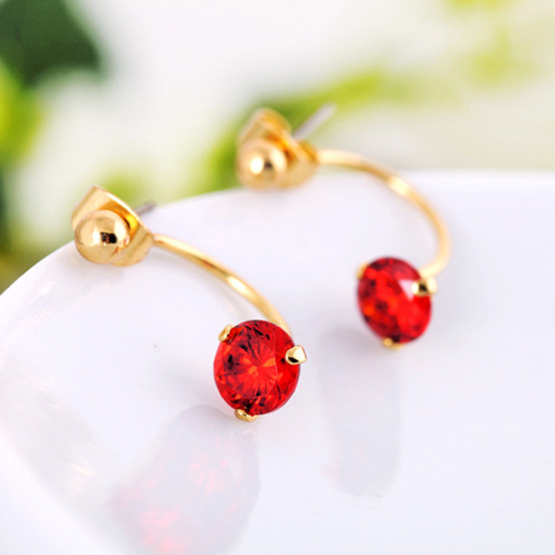 Simple Round Crystal Heart-shaped Long Tassels Earrings Wholesale Nihaojewelry display picture 4