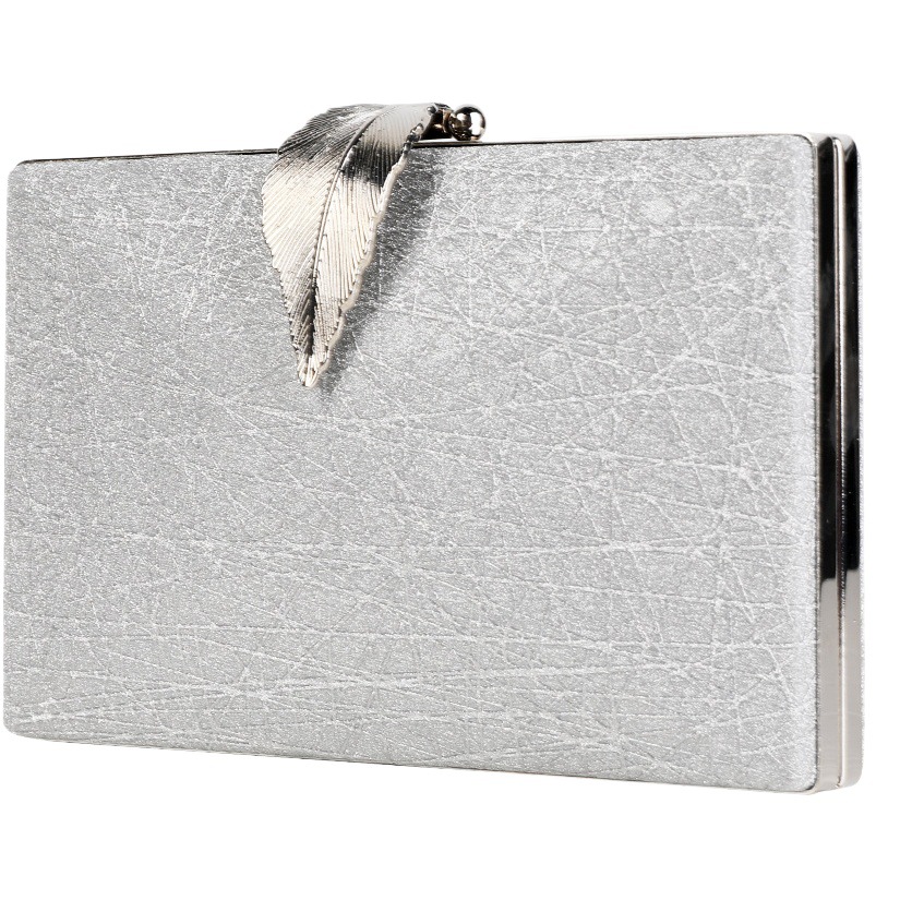 Bolsa de noche de hoja de moda transfronteriza europea y americana simple pu bolso de embrague bolso de mujer de alto sentido bolsa de banquete de fábrica Chaozhou