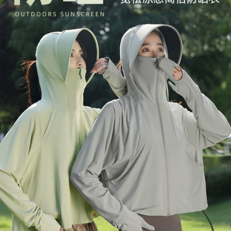 2025 новая солнцезащитная одежда для женщин летом, защита от ультрафиолета UPF50+, легкая и прохладная солнцезащитная одежда на кончиках пальцев, велосипедная куртка