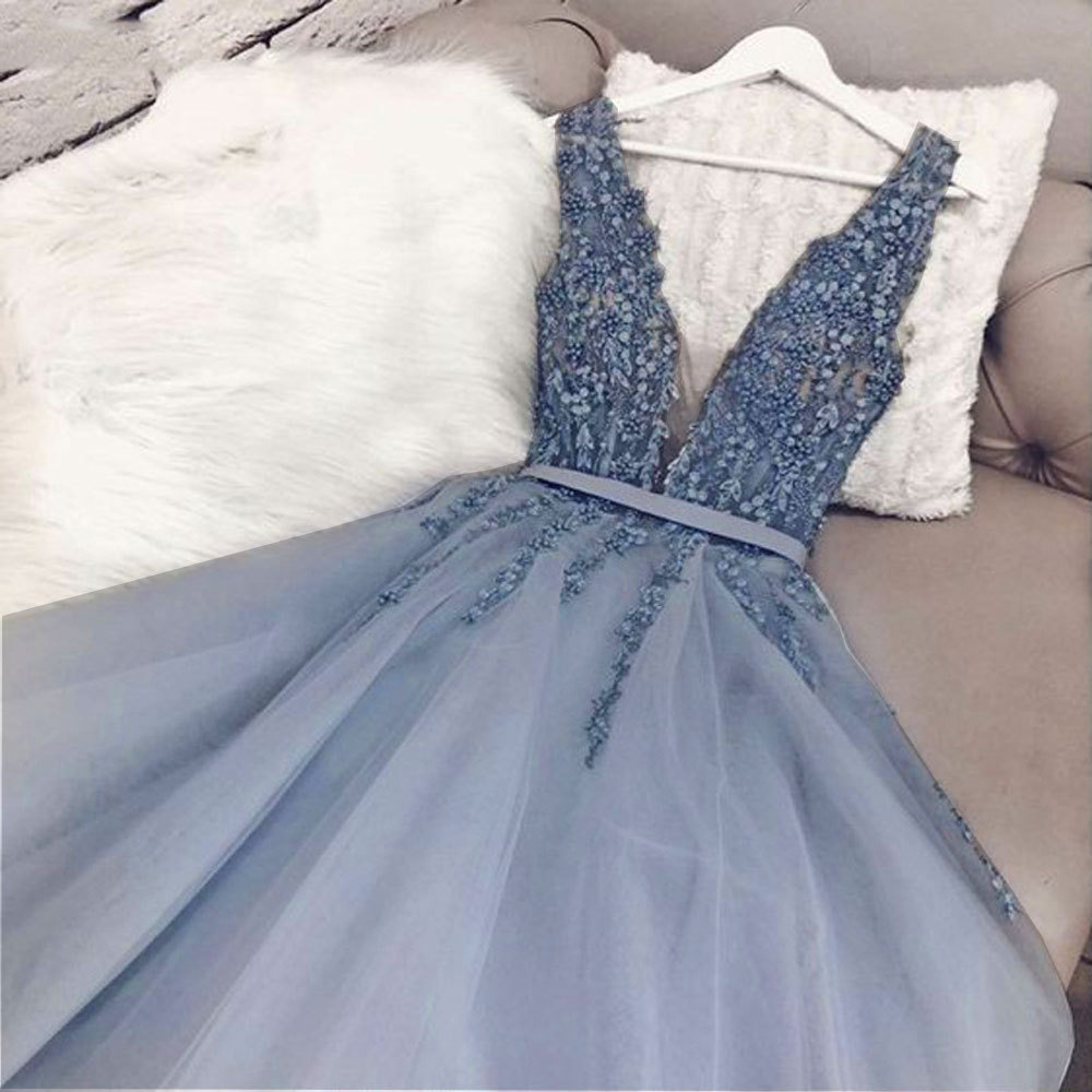 Comercio exterior europeo y americano Amazon AliExpress deseo nuevo profundo V pesado hecho a mano largo vestido de noche formal banquete