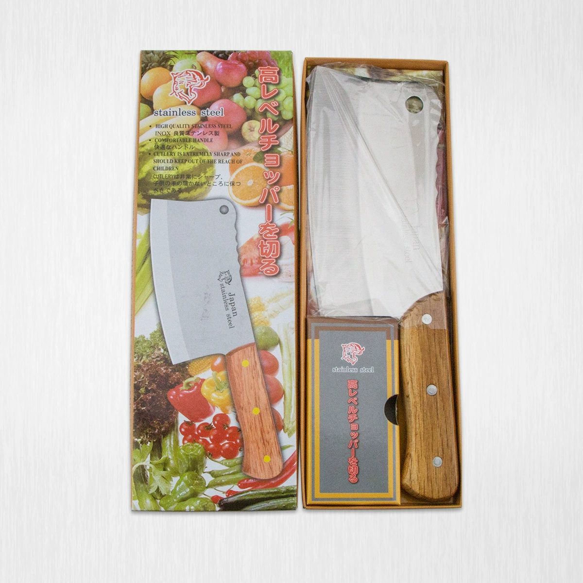 Вьетнамский тесак Lo Kee B-215, кухонный нож из нержавеющей стали, деревянная ручка, кухонный бытовой нож для измельчения костей