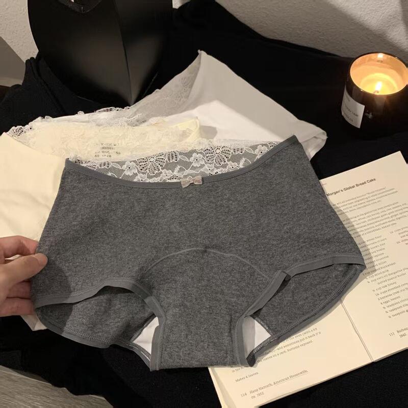 Mid-High Waist 18cm Extended Crotch Panties for Women, Soft and Comfortable Pure Cotton, Sexy Lace Trim, Cotton Boxer Briefs for Women Mid-High Waist 18cm Extended Crotch Panties for Women, Soft and Comfortable Pure Cotton, Sexy Lace Trim, Cotton Boxer Briefs for Women