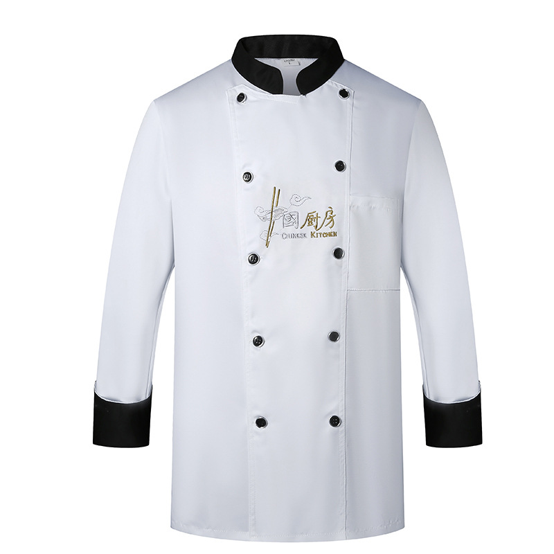 Chef ropa de trabajo manga larga Otoño e Invierno traje de los hombres restaurante trasero ropa de cocina más tamaño comedor cantina chef ropa manga corta
