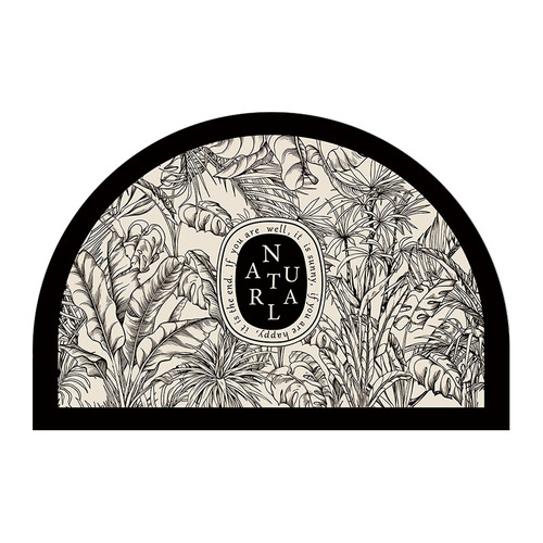 American semi-circular bathroom floor mat diatom mud absorbent mat bathroom non-slip foot mat toilet bathroom door carpet