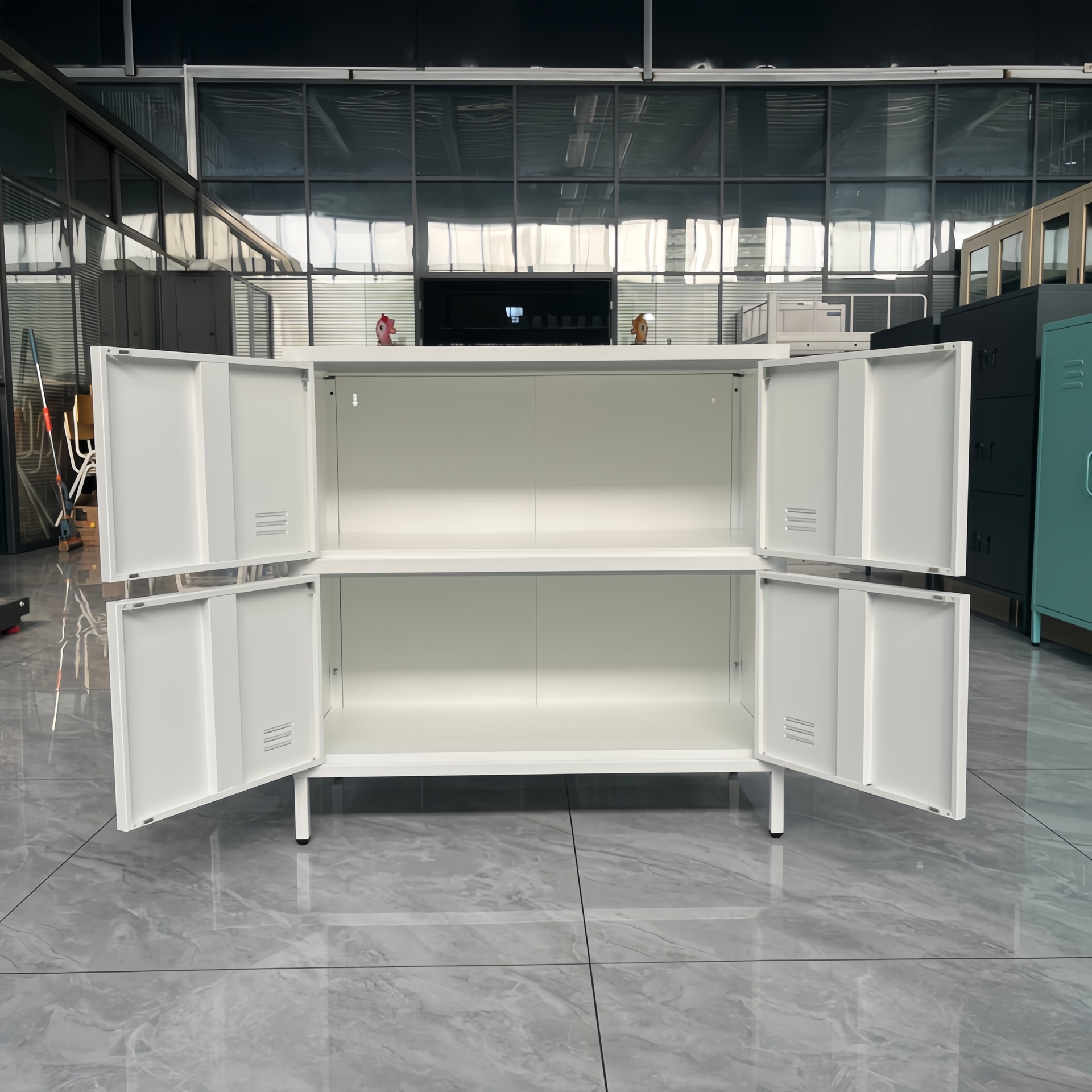 Personalizado armario armario de hierro forjado armario de comedor para niños armario de balcón de almacenamiento moderno simple armario bajo dormitorio balcón comercio exterior