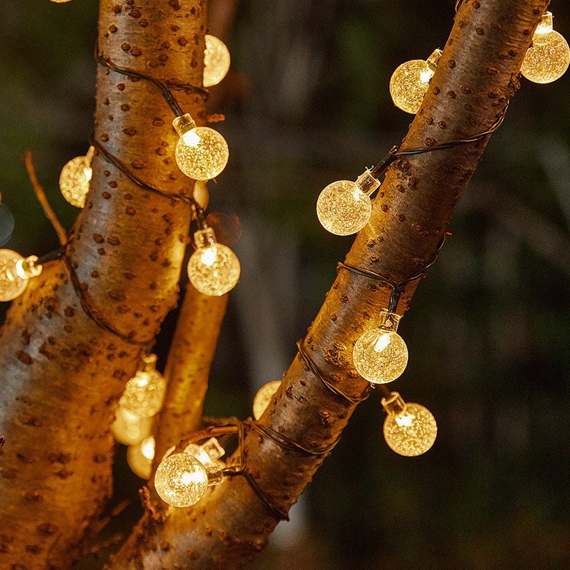 Burbuja solar transfronteriza lámpara de bola de camping al aire libre lámpara de jardín lámpara de decoración de gota de agua de flores de cerezo estrella led lámpara