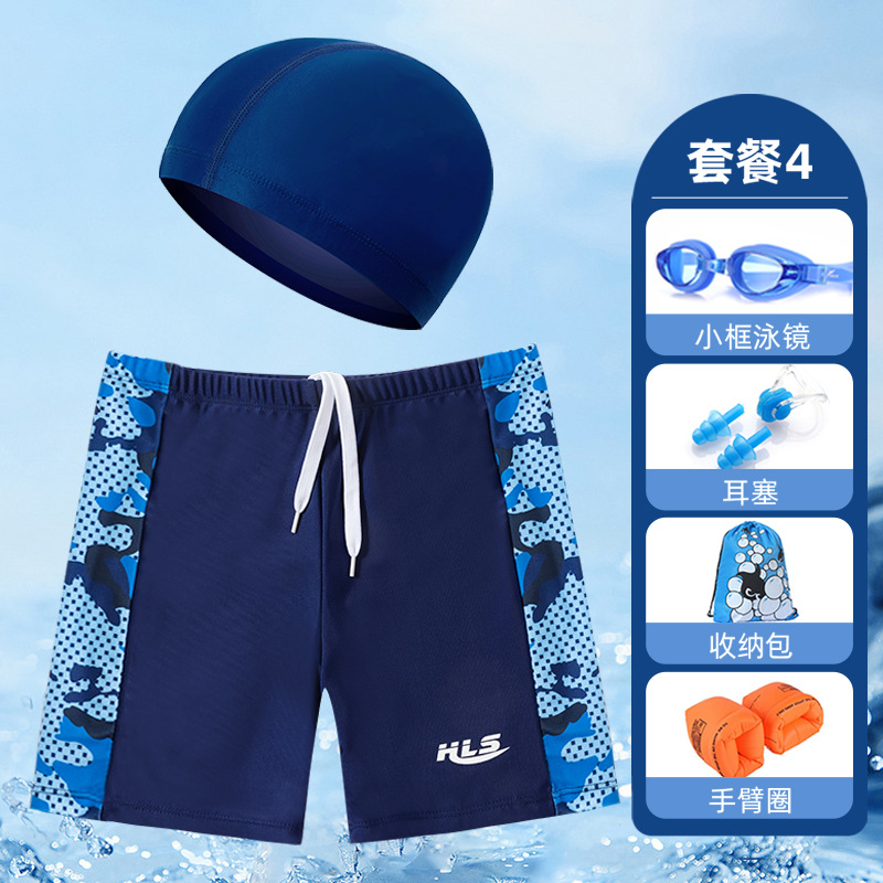 Troncos de natación para niños troncos de natación de secado rápido para niños Playa adolescentes troncos de natación profesionales entrenamiento medio y grandes niños Boxer shorts