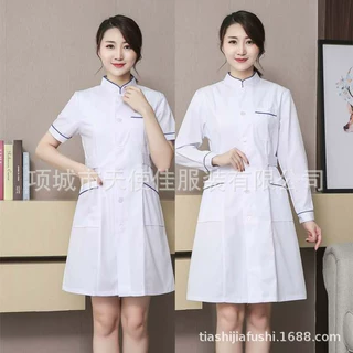 美容服卫校白大衣药店医师服护士服医护服隔离衣白大褂男女医生服