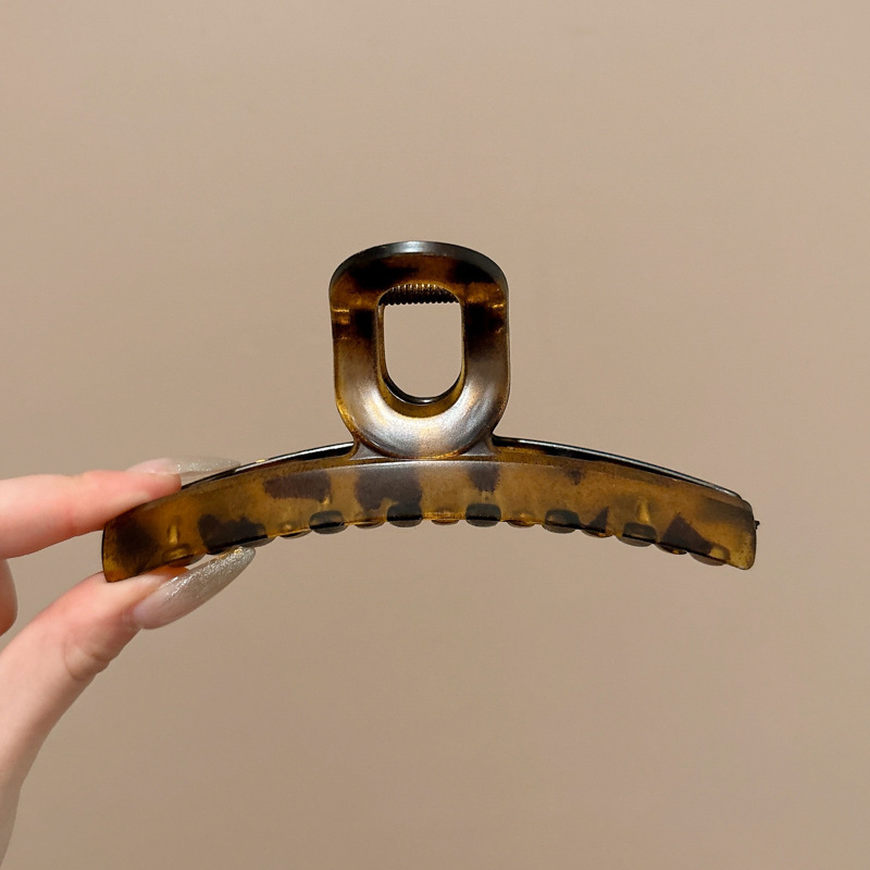 Horquilla de temperamento elegante francés, pinza de tiburón de acrílico para mujer, pinza de agarre grande, accesorios para el cabello, horquilla de sensación de alta calidad al por mayor