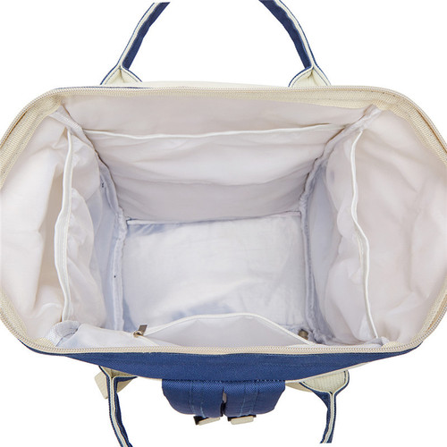 Cross-border new product mommy bag red rice and blue color with wet and dry separation mommy bag large capacity lightweight mother and baby bag wholesale