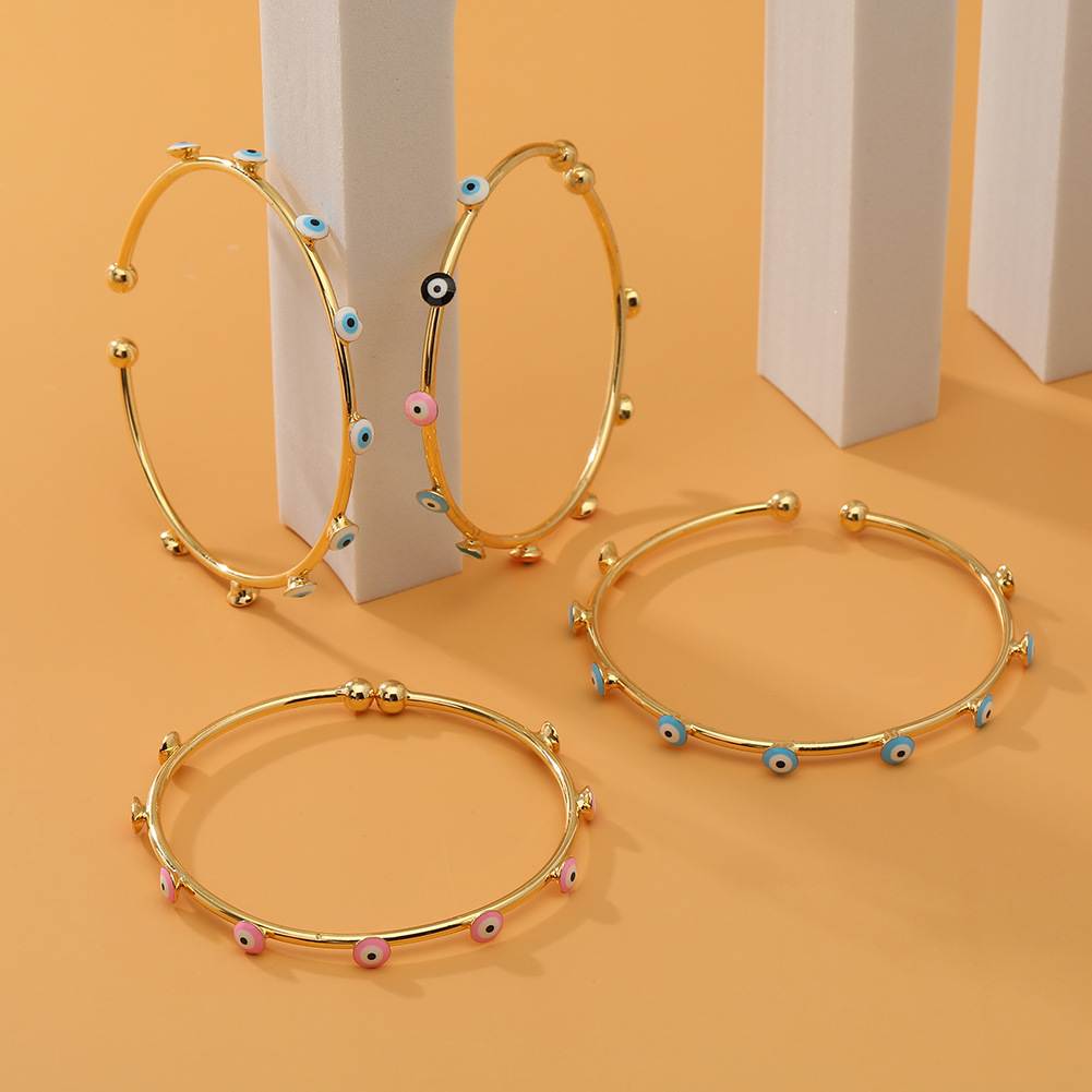 Fashion Devilu0027S Eye Copper Gold Plated Bangle