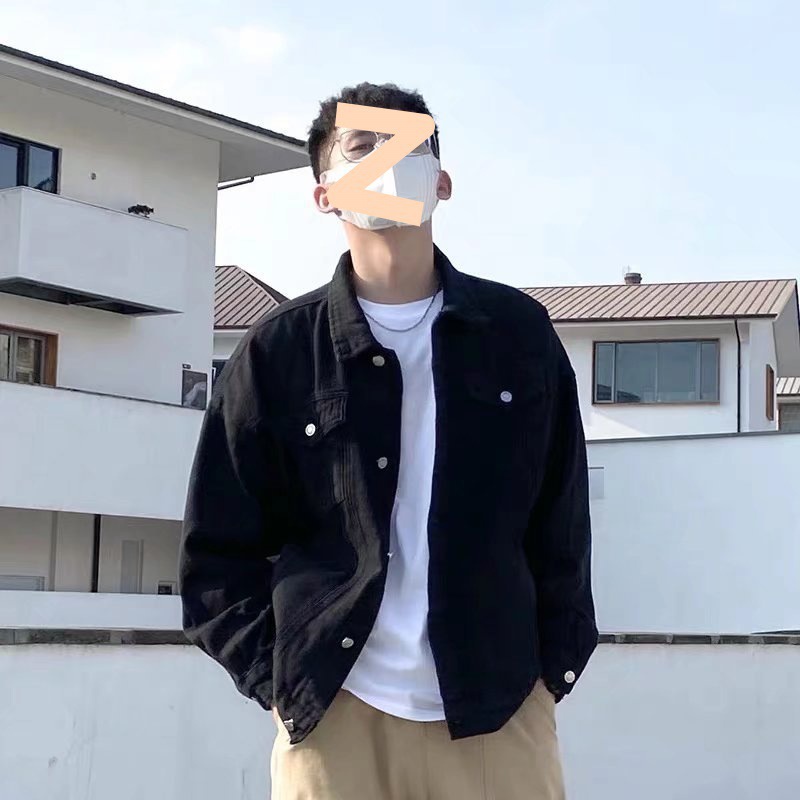 Herr retro cowboy jacka loose denim workwear jacka_voghion.com