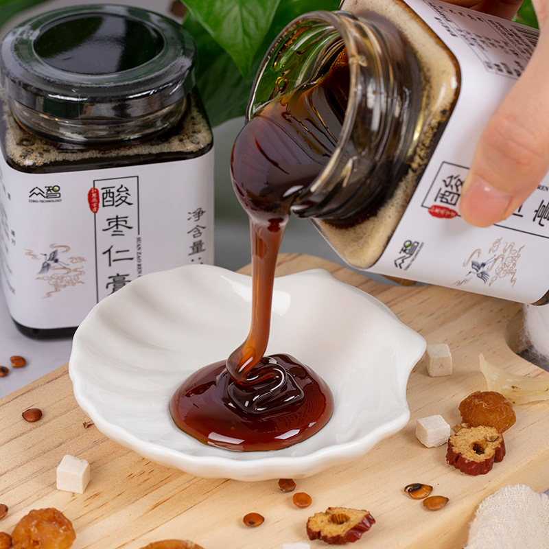300g jujube seed paste, 100g fu ling, 100g mulberry, 100g longan, manufacturer's good night paste, yam and red date paste 