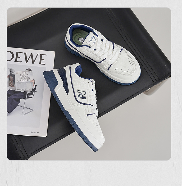 Giày sneaker nam tăng chiều cao đế dày phong cách thể thao đa năng — 619 Trắng Xanh chi tiết 10