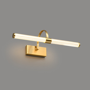 Light Luxury, Simple and Modern Australian All-Copper Strip Hotel Bathroom Bedroom Living Room B&B Wall Lamp Washstand Mirror Headlight