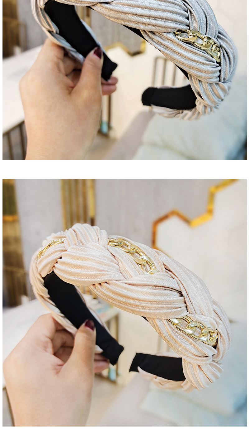 Hand-woven Retro Fold Twist Braid Headband display picture 7