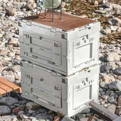 汽車後備箱側開收納箱家用露營車載儲物箱整理箱戶外多功能摺疊箱