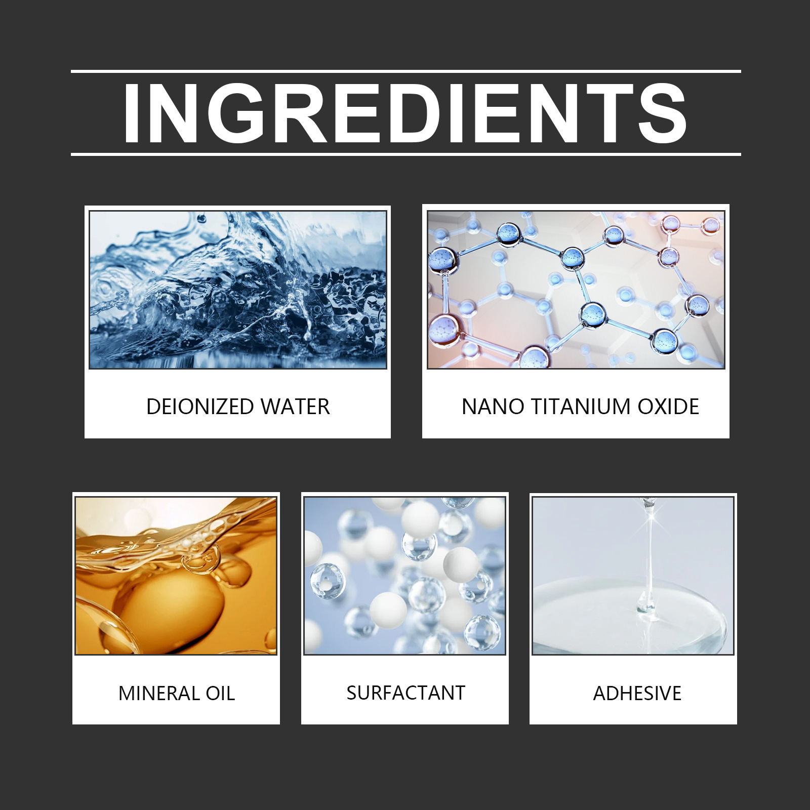 Hot-Selling Homonth Car Windshield Care Solution, Car Glass Cleaning and Crack Care Agent for Clear Vision