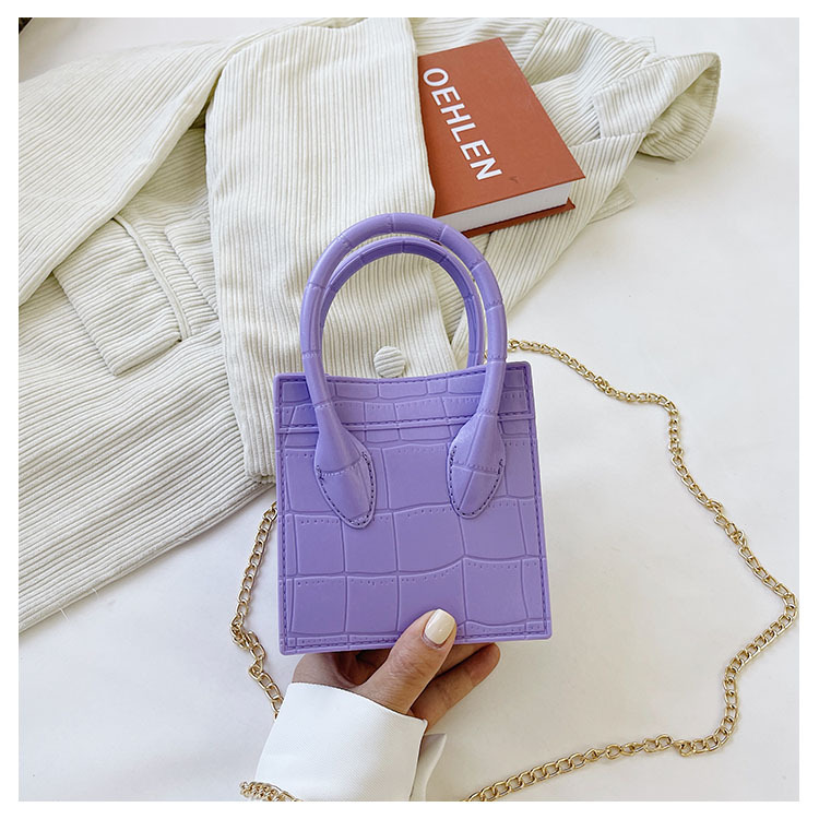 2025 Cross-border new popular smiling face bag, small square bag, fashionable and versatile chain hand bag, shoulder and crossbody jelly women's bag undefined