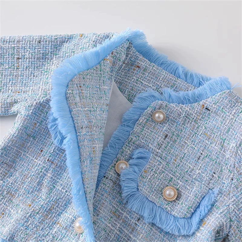 Осенний набор, модная куртка, pleated юбка, стиль Chanel, французский стиль, западный стиль