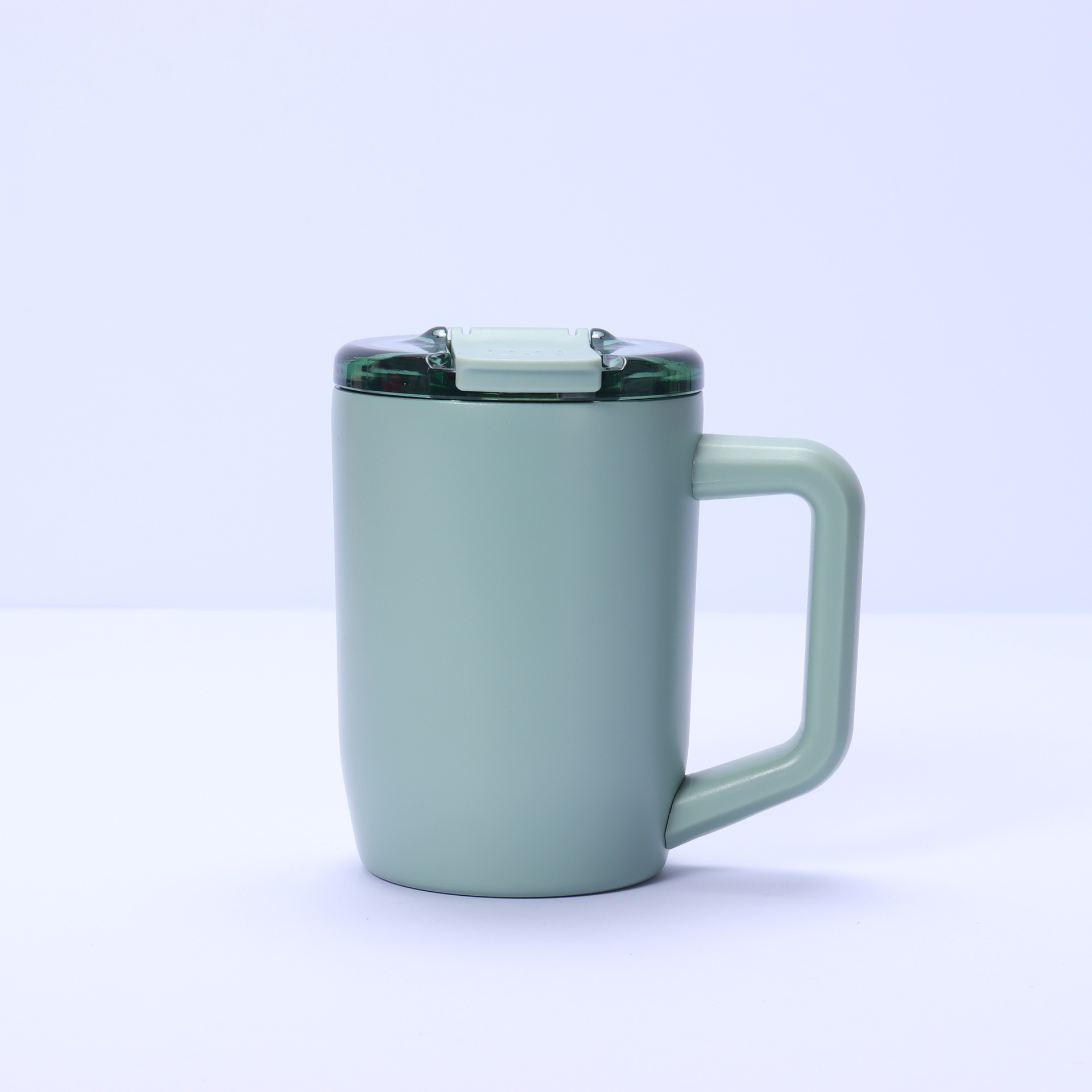 Nuevo 15oz taza de mango 304 taza de acero inoxidable con tapa taza de agua de oficina taza de leche taza de mano taza de mango