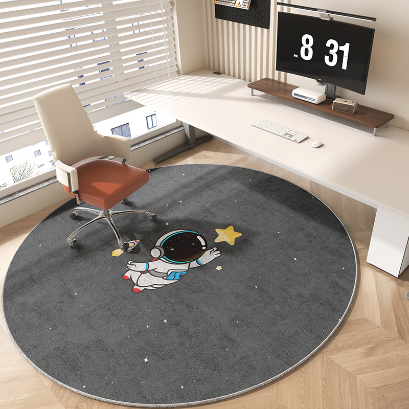 Alfombra redonda dormitorio silla de computadora estera sala de estar sofá perezoso giratorio estera de asiento