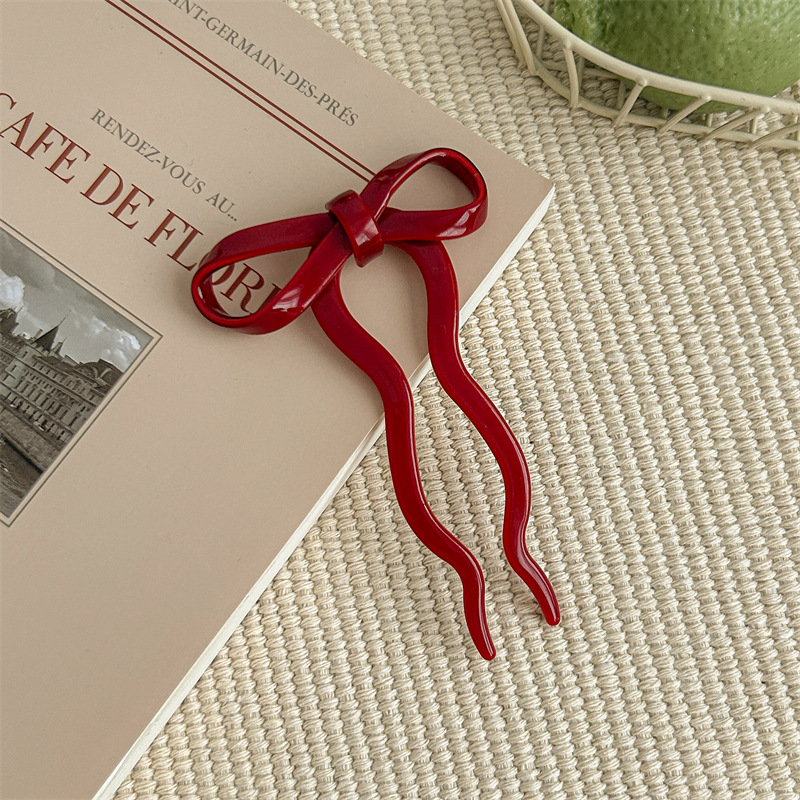 15g Weight Hairpin Hair Accessories Type 1 Piece Quantity Party, Festival Occasion Acetic acid sheets Material Bow Knot Pattern Women's Gender Princess, Sweet Style Women's Princess Sweet Bow Knot Acetic Acid Sheets Hairpin 7
