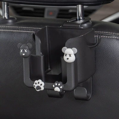 storage box for car seats, Car cup holder/beverage holder - 4-in-1-cup-holder-hook-violent-bear-1-piece