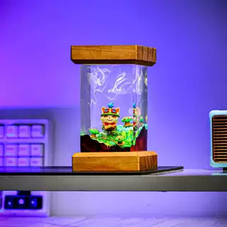 跨境热销英雄联盟提莫丛林微景观环氧树脂夜灯桌面摆件创意礼品