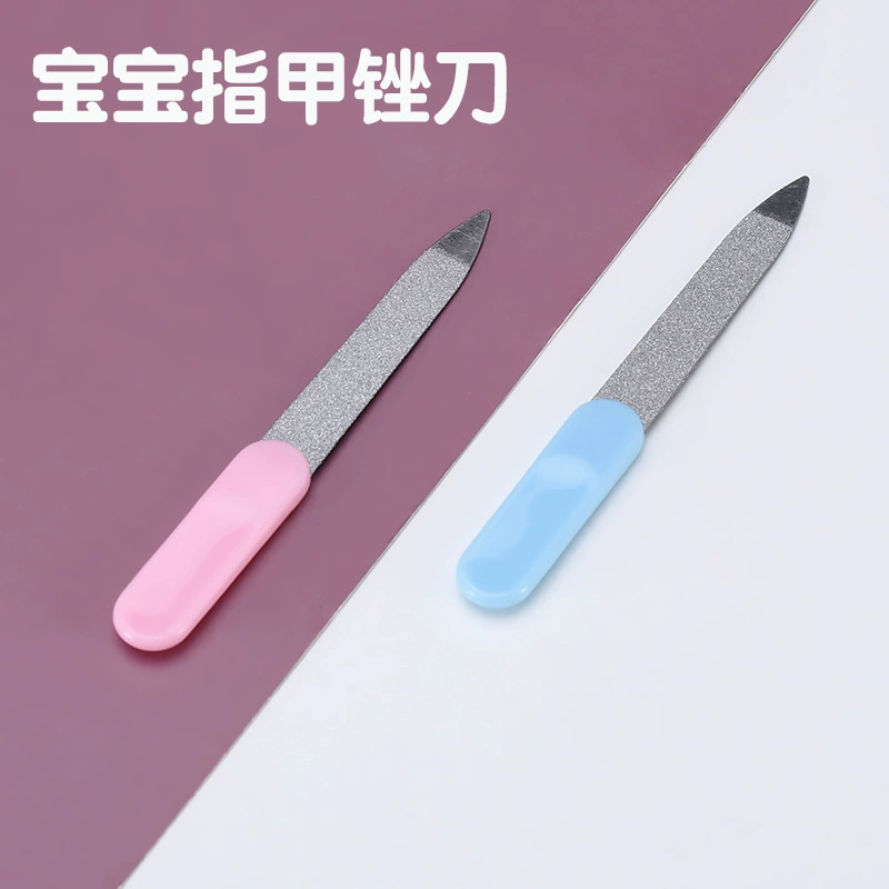 Детские пилочки для ногтей заостренные детские мини-втирание из нержавеющей стали новорожденные шлифовальные полоски для ногтей безопасно