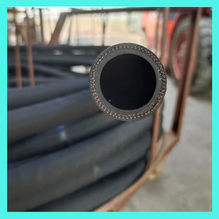 Wear-Resistant Fabric-Reinforced Spiral Steel Wire Rubber Hose, Direct Production and Sales of 6-Inch 7inch 8inch Low-Pressure Cord Rubber Hose