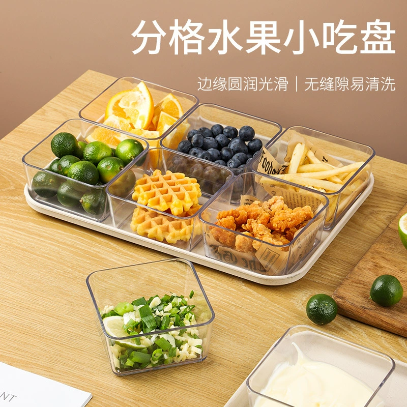 Высокоцветная фруктовая тарелка для гостиной с сухими фруктами тарелка конфеты коробка простая квадратная тарелка для салатника