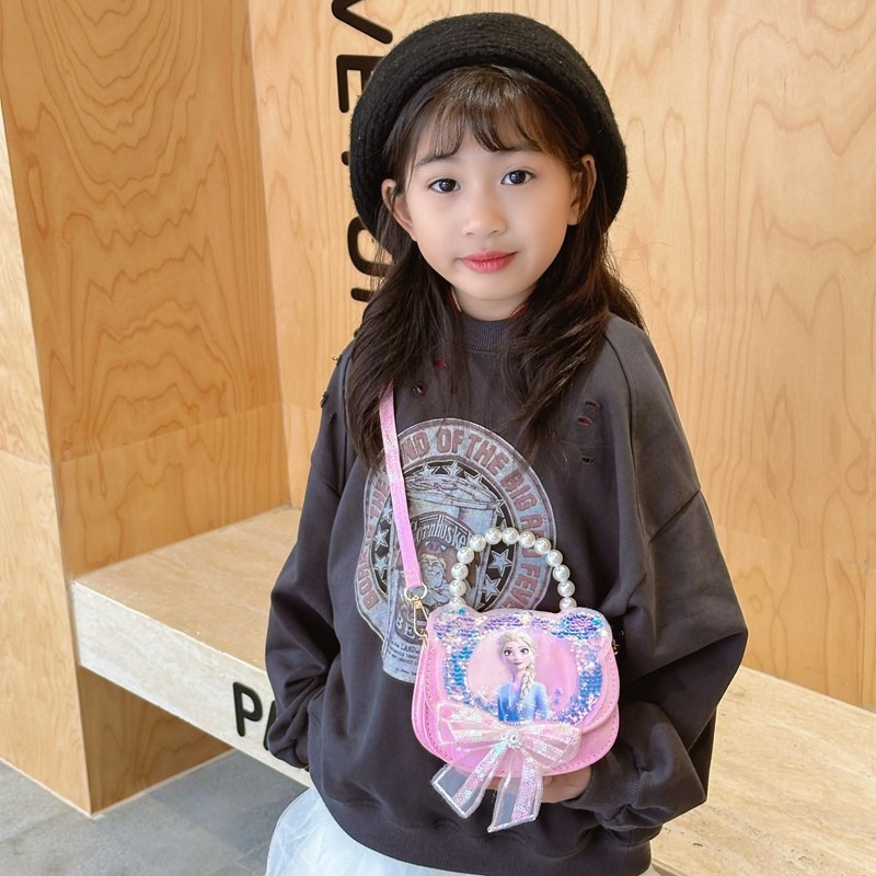 Arco de sequillas princesa bolso de viento amor Koolomi niñas bolso de tramo inclinado super hermoso bolso de mano bebé