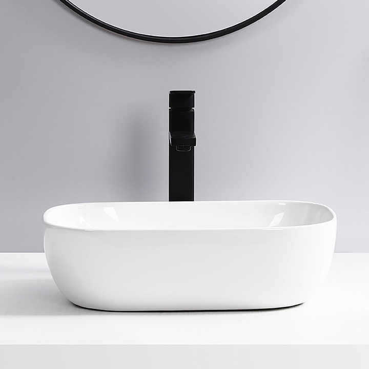 Fábrica directa de nuevo lavabo de cerámica balcón doméstico lavabo de baño de apartamento de hotel lavabo