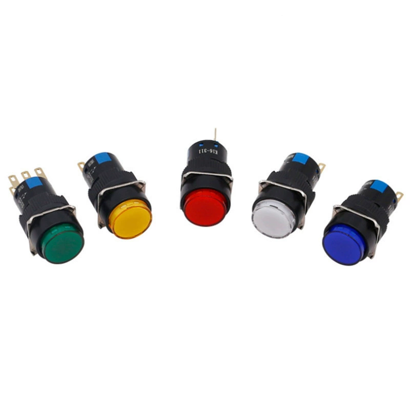 Round button, switch key, power supply, foot strap with light, 16mm