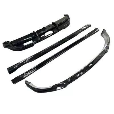 Rear Diffuser, Rear Wing, Side Skirts, Big Surrounded - 1-set-each-front-rear-left-and-right-glossy-black-paint