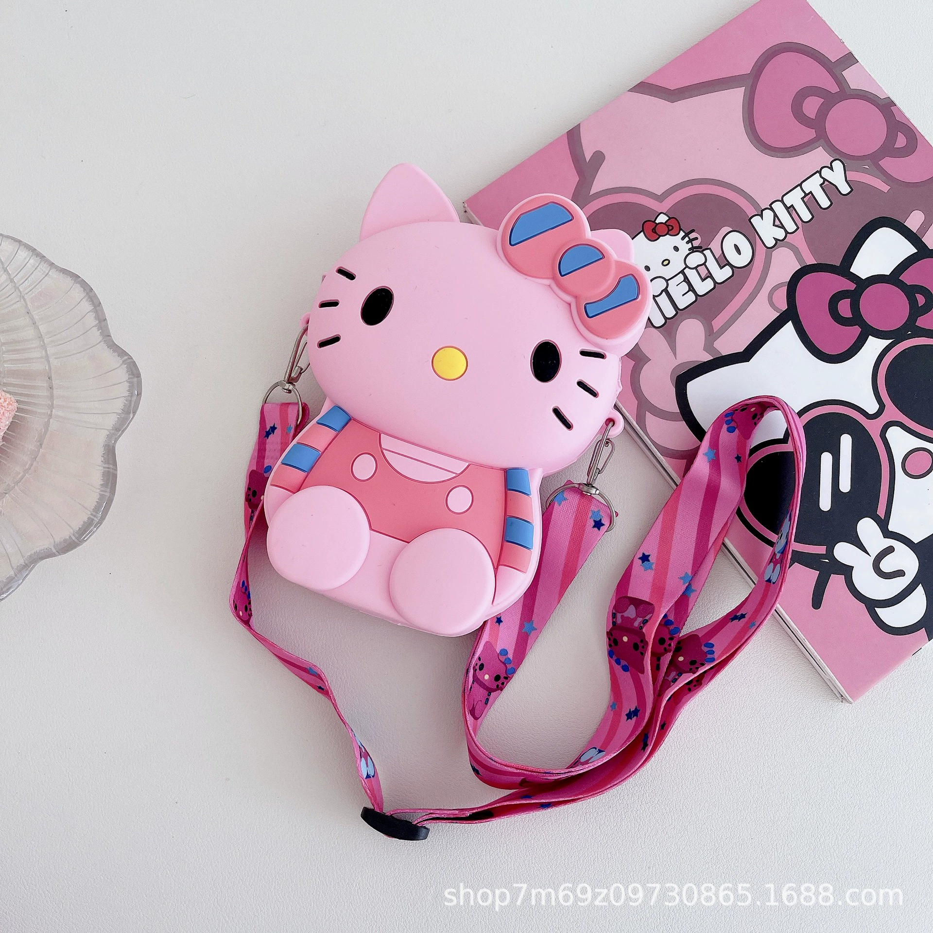 Children's bag, cartoon brand wallet, fashionable silicone shoulder bag