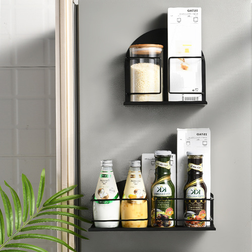 Cross-border refrigerator magnetic storage rack side door storage box punch-free gap wall hanging rack kitchen home storage rack