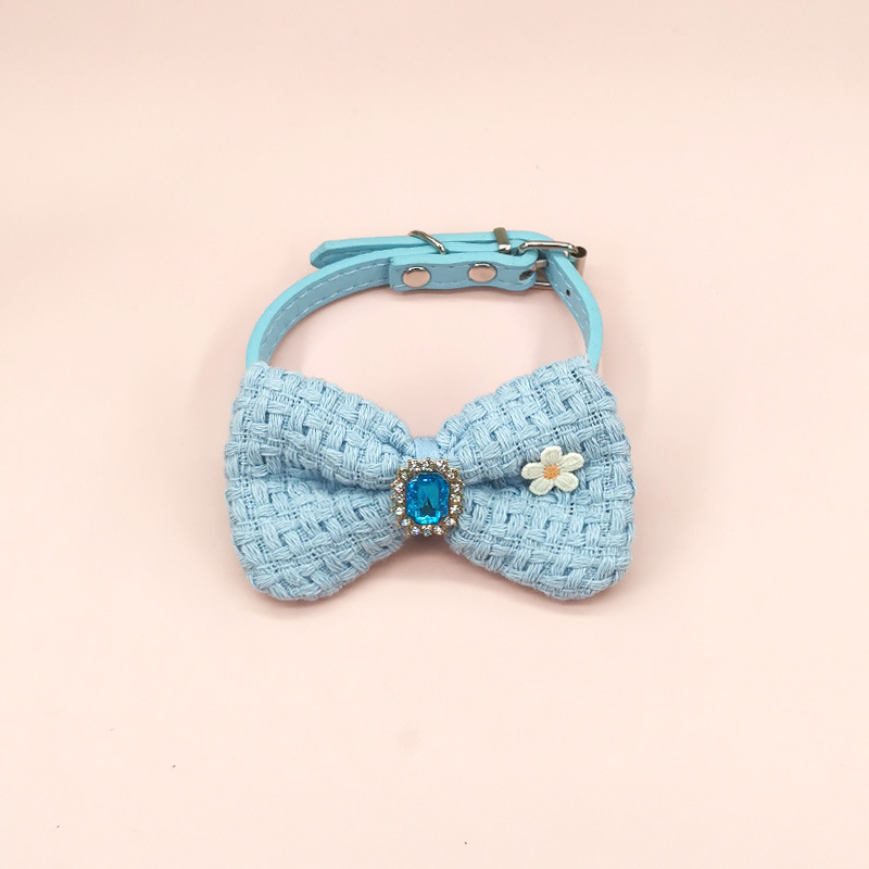 Sweet Pu Leather Bow Knot Pet Collar display picture 7