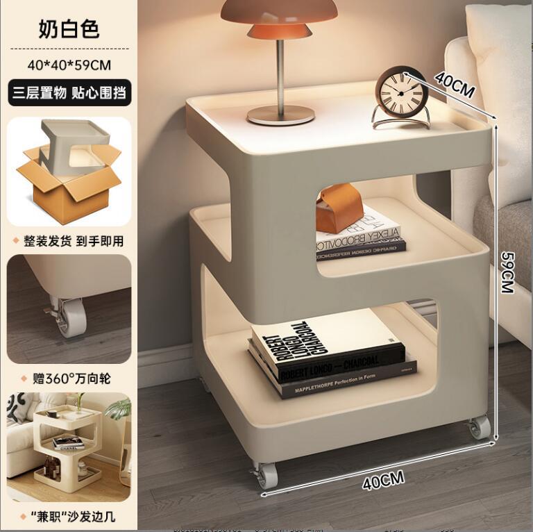 Taberna de cama de hierro forjado nicho de diseño dormitorio doméstico 2025 explosión creativo pequeño estante de cabecera sin formaldehído image 14