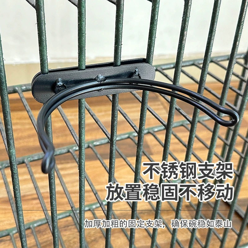 Новый кормушка для кошек с железной зажимной клипсой Amazon, износостойкая, миска из нержавеющей стали, можно снять с миски для собак, легко очищать одежду собаки