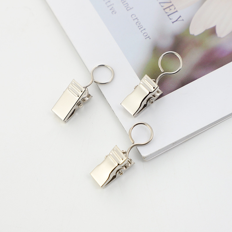 Foreign trade clip closed small hanging clip opening small hanging clip curtain clip electrophoresis black opening foreign trade curtain iron clip hanging ring