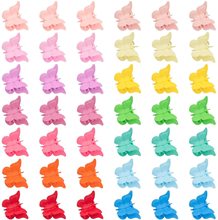 卡通蝴蝶编发塑料发抓 新款女式糖果色果冻色磨砂发饰发夹饰品