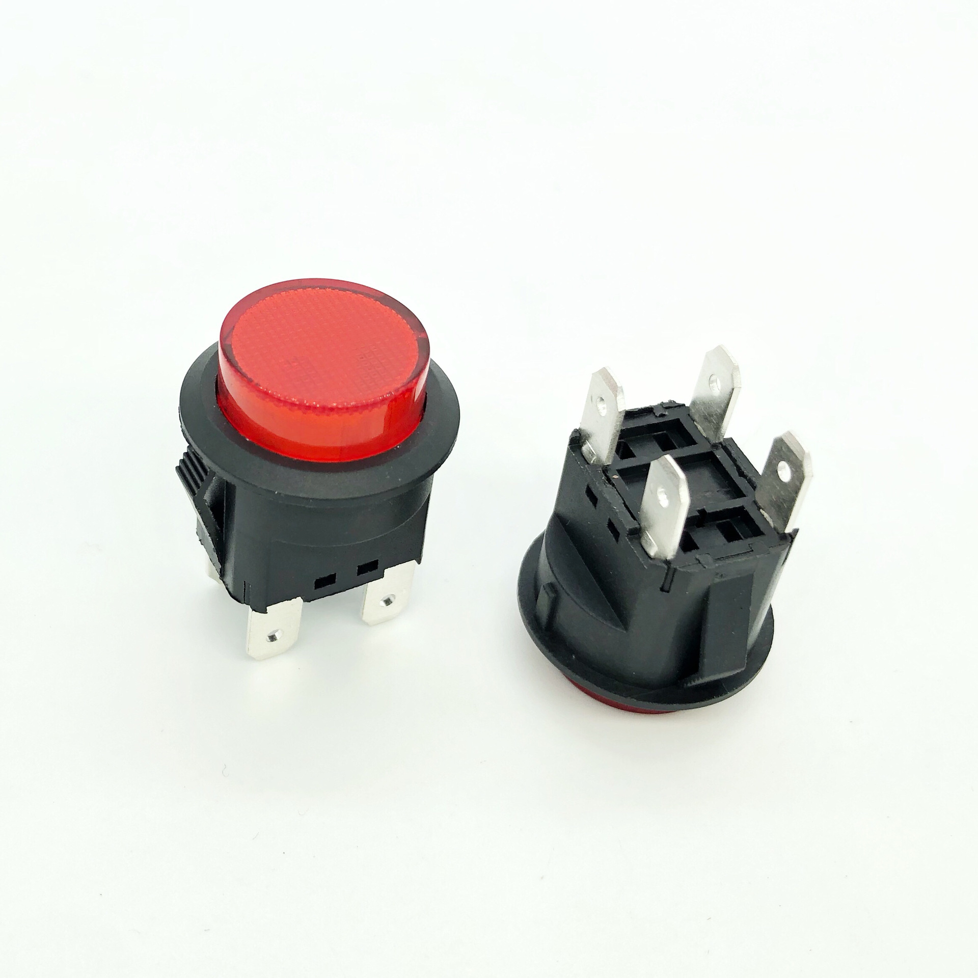 带灯按钮自锁开关大功率按钮开关带灯按键16A两档吸尘器电源开关